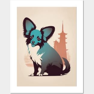 Papillon Dog 4 - Japanese Old Vintage Posters and Art